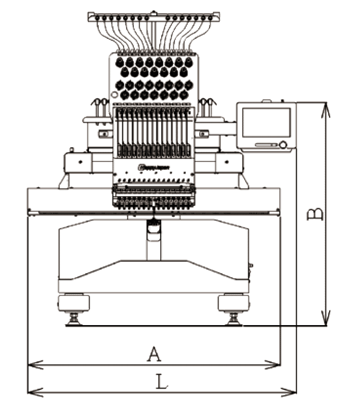 SD-1501A21 製本機 フルメタルハウジング Support for HCU-series 15 needle machine - Texmac